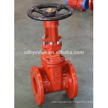 Cast iron / ductile iron gate valve drawing for fire fighting